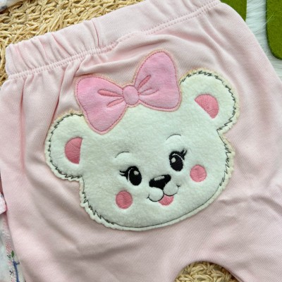  Conj. Body Ursinha Polar e Calça - Rosa